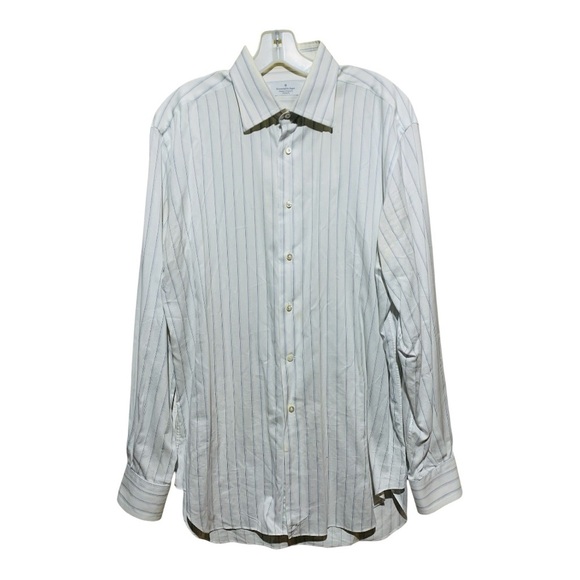 Men's Ermenegildo Zegna Napoli Couture Striped Cotton Dress Shirt - Picture 1 of 3